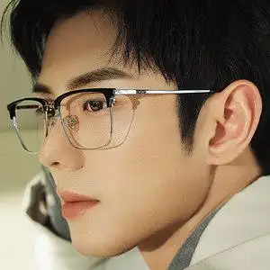 近视眼镜男大脸配防蓝光平光变色护目镜超轻防辐射大框复古时尚潮