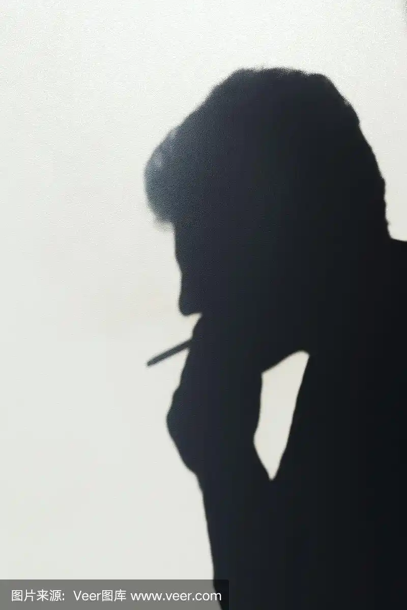 吸烟的男人的影子,抽烟的年轻人,概念抽象的背景