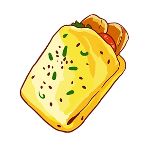 手绘卡通天津煎饼果子