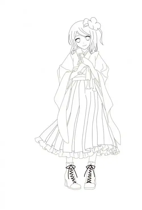 160张古风手绘线稿图片古风动漫插画线稿图片素材古风白描图12