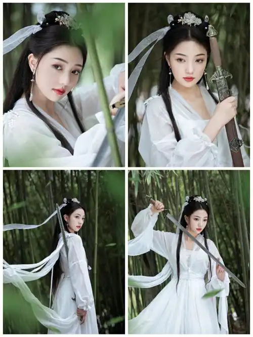 白衣飘飘的仙气侠女写真
