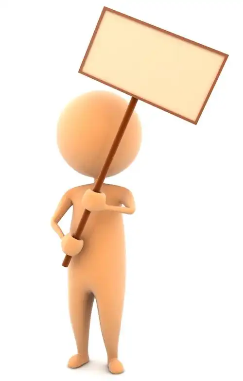 3d小人举着牌子图片下载