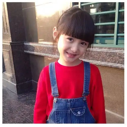 一刀齐儿童刘海假发片女空气刘海小女孩礼服裙搭公主发饰写真拍照