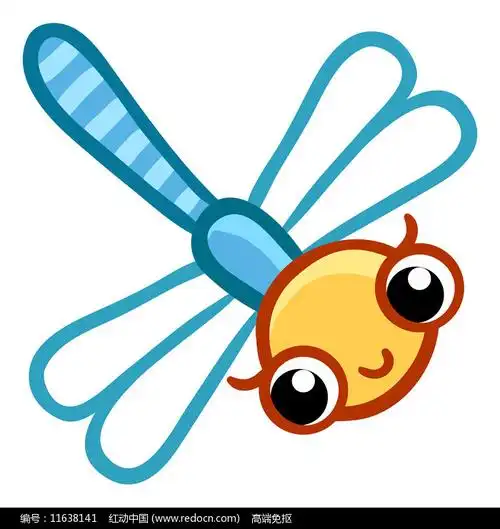 空中飞舞的蜻蜓插画图片_卡通手绘_编号11638141_红动中国