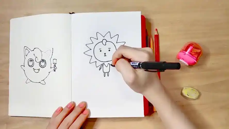 点点有画说-画roy6莱阳简笔画,在地球化身为狮子的太阳-教育视频-搜狐