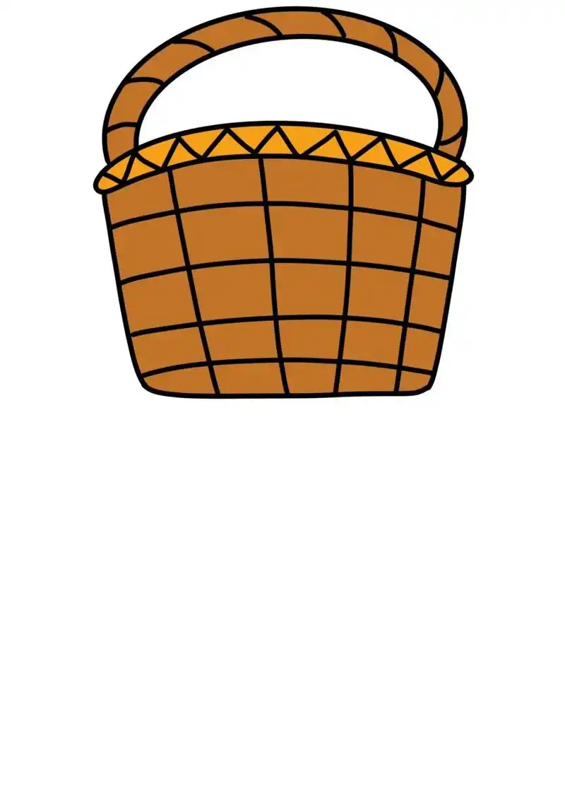 《春天小花篮》线稿,自取哦 #简笔画# #线稿# #亲子教育# #亲子手工