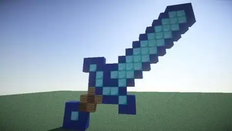 我的世界的钻石剑的简笔画