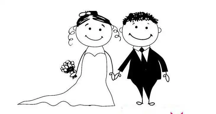 新婚夫妻简笔画