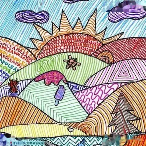 简单的线条也可以创作出装饰感十足的风景画作品!