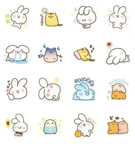 可以当成是简单的简笔画素材或者其他的简单风格的卡通画里面的兔子