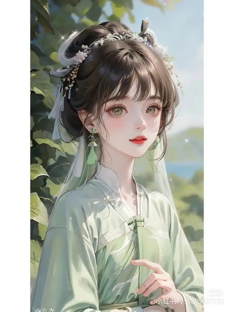 夏日清爽古风少女 #二次元# #古风# #ai绘画
