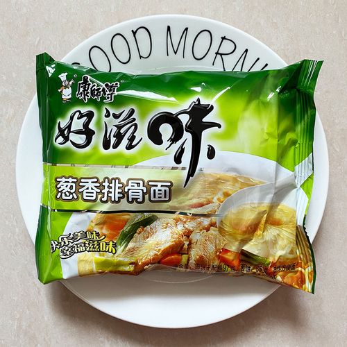 康师傅方便面好滋味葱香排骨面学生夜宵速食泡面懒人食品91克袋装