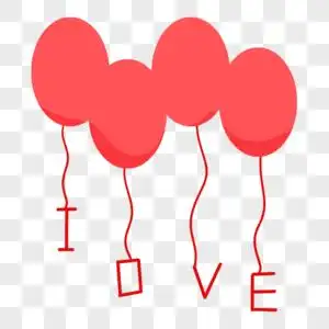 爱的宣言 》告白气球素材