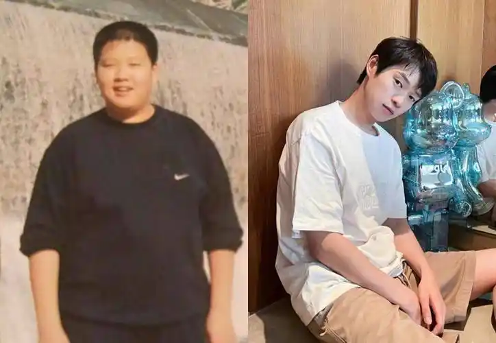 别看魏大勋如今"清秀苗条",可18岁之前是个体重超过200斤的小胖子.
