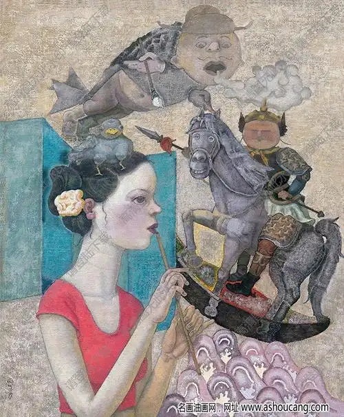 曹力油画中国乐曲高清大图下载