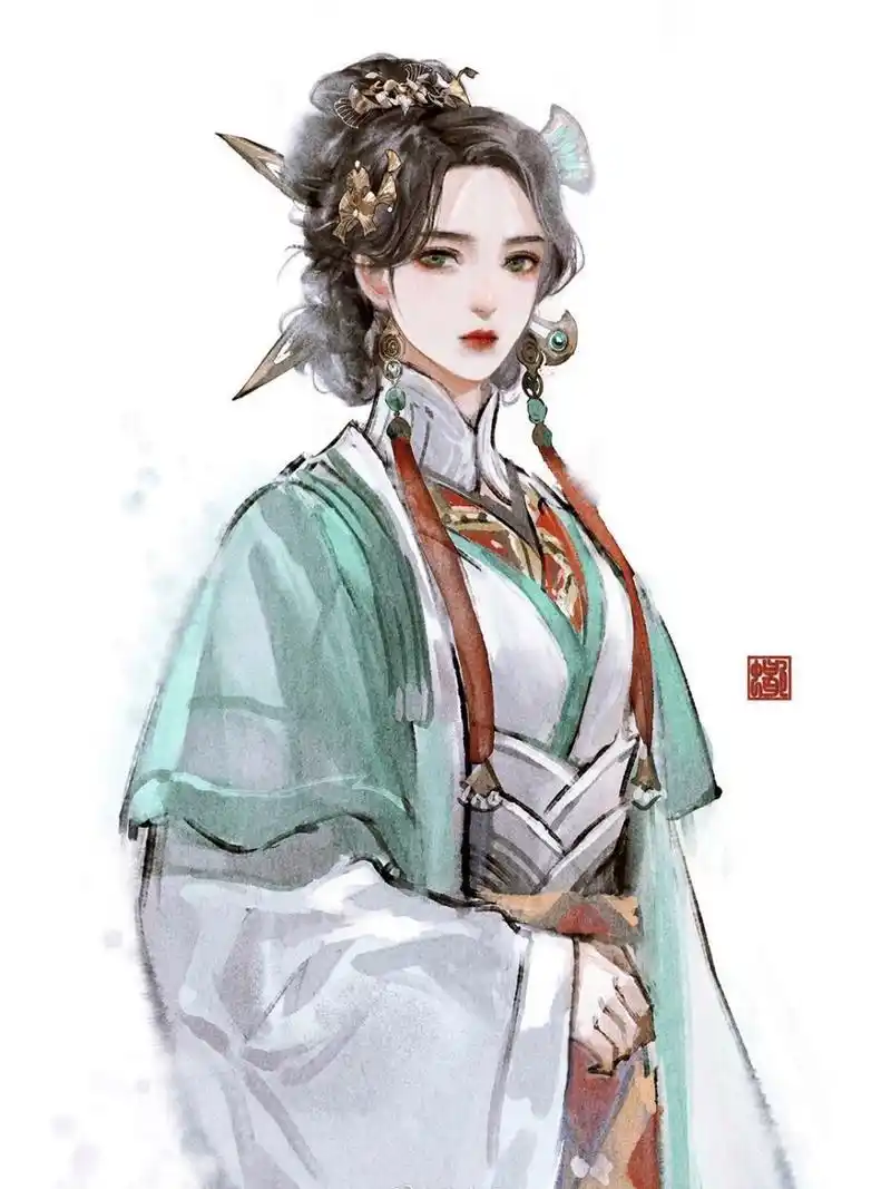 古风美人手绘|人物古风插画 气质仪容无形间 前面动漫眷思量,后面可以
