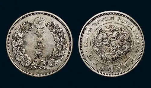 7648大日本明治八年贸易银银币