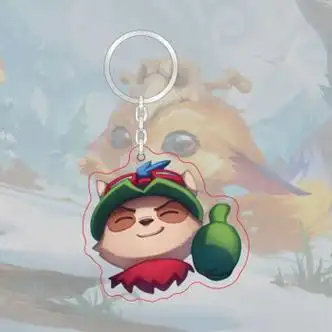 靓趣搞lol表情亚克力钥匙扣7级成就标志弱爆了挂件亚索狗牌 提莫点赞