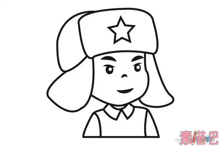 可乐云英雄人物画像简笔画儿童英雄革命怎么画简笔画革命人物简适