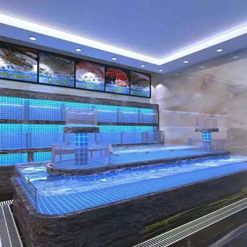 海鲜池定做 酒店鱼缸定做 超市饭店 生鲜店鱼缸 海鲜池定制设计