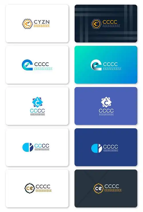 一系列字母结合构思的logo设计