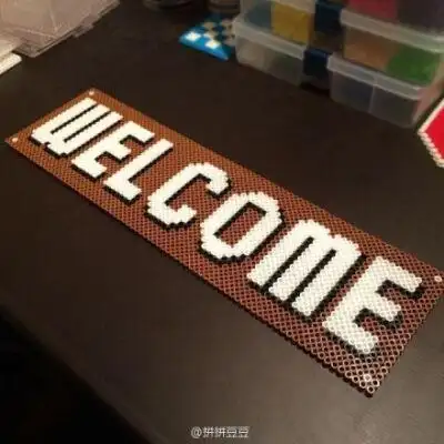 来一组拼拼豆豆的英文字母样式参考 做个自己名字缩写什么的#拼拼豆豆