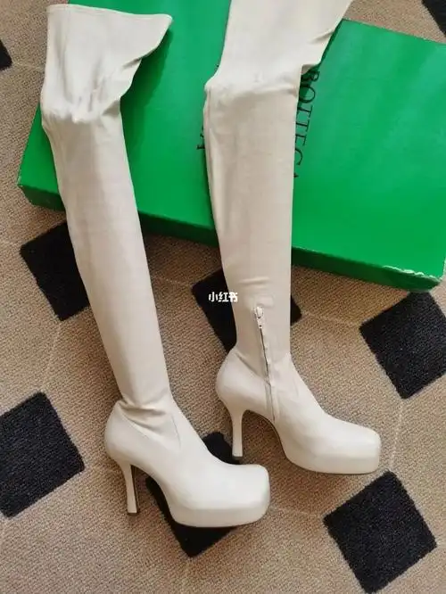 bv特卖bold系列方头过膝靴白色37