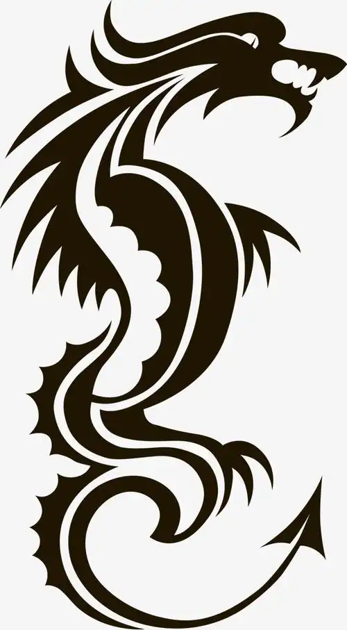 西方龙剪影矢量图图片免抠png素材免费下载,图片编号1923131_搜图123,