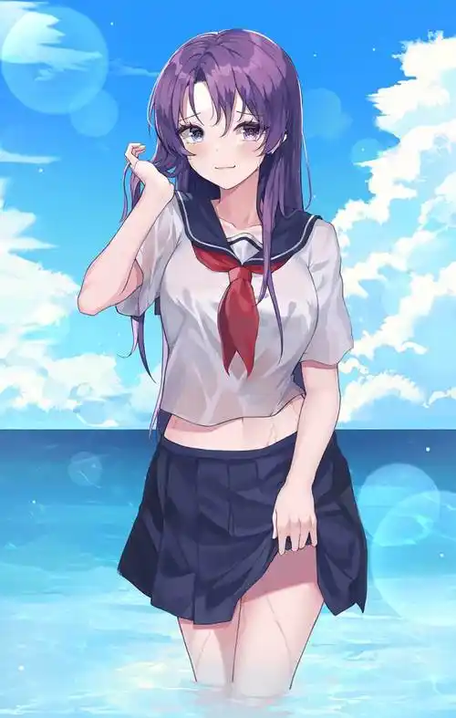 luxiel的水手服少女插画图片