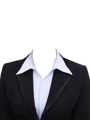 女士西装证件照模板png素材