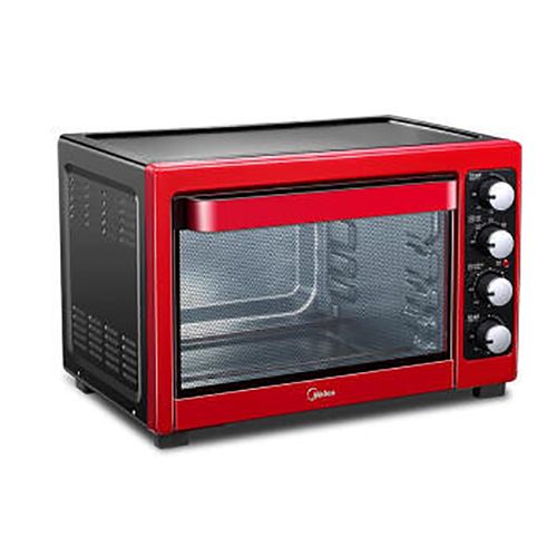 美的midea电烤箱t3381c家用38l大容量烘焙烤箱上下独立温控红色