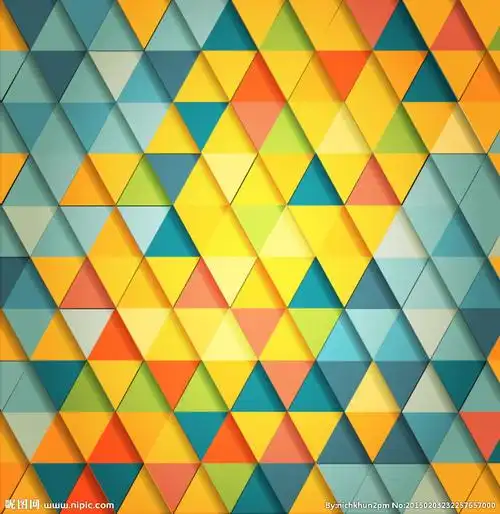 缤纷三角拼格背景彩色三角背景图片