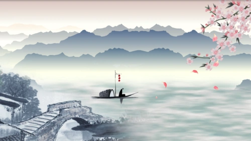 中国风水墨江南led大屏背景视频_1920x1080_高清视频素材下载(编号