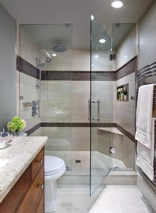 家庭小型卫生间玻璃门装修效果图片大全