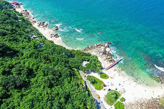 航拍海南三亚蜈支洲岛旅游区