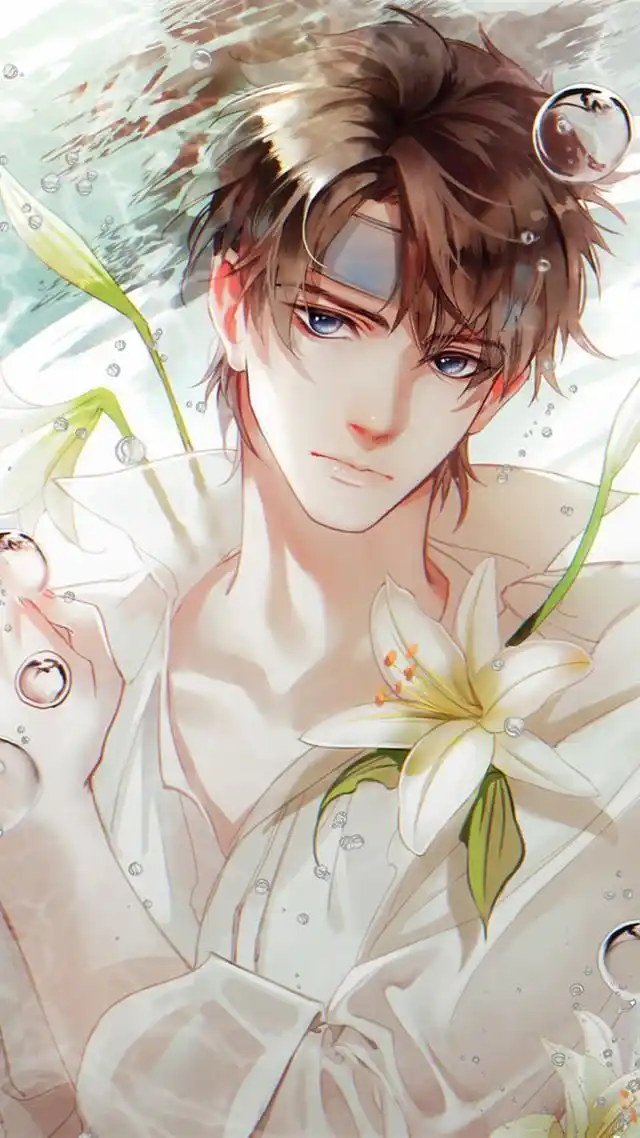 霸道总裁风格插画,棱角分明的脸庞时而温柔时而酷帅,打动少女心