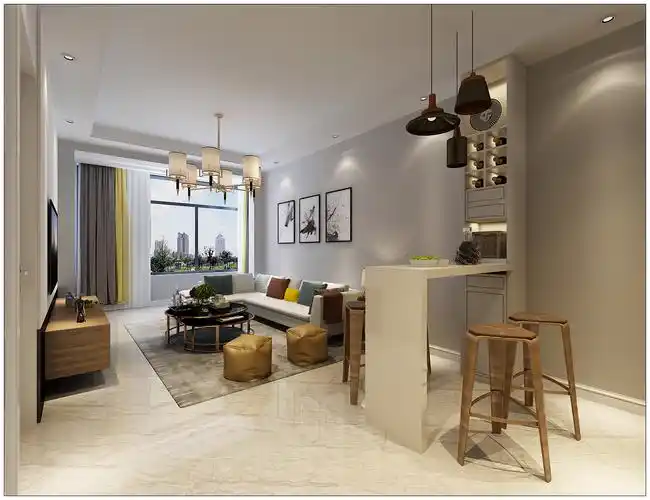 公寓装修效果图北欧风格装修样板间图片50平米万达华府