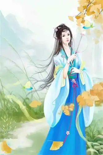 唯美古装美女手绘人物精选高清手机壁纸图片