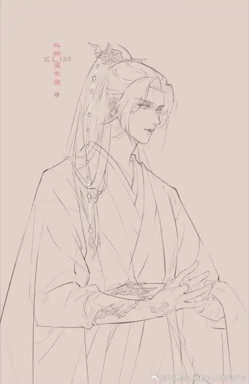 毅工作室@电视剧狐妖小红娘王权篇绝美富贵01画画打卡成功富贵公子