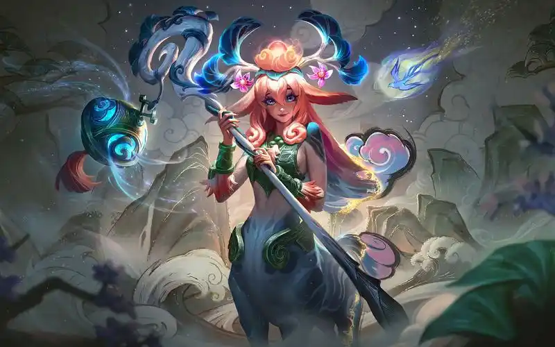 lol山海绘卷原画很好看!蕾欧娜的神话皮肤原画预览!