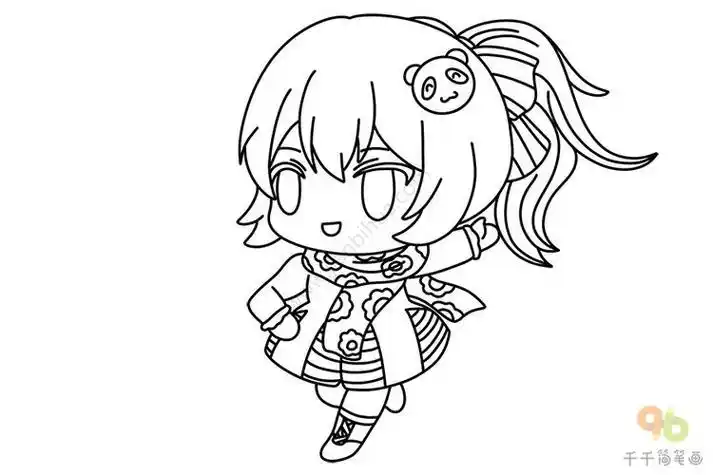 q版动漫人物简笔画可爱二次元