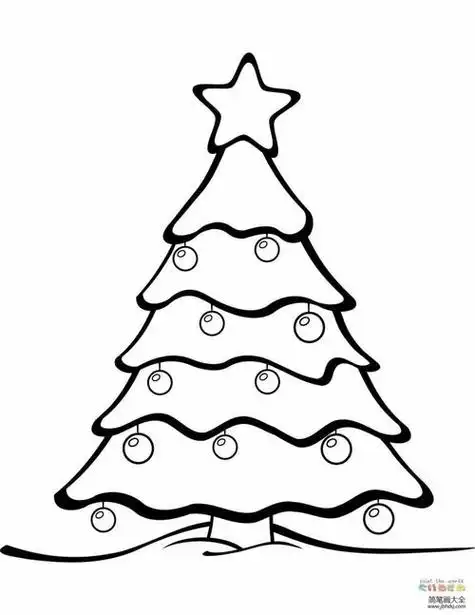 幼儿园简笔画圣诞树