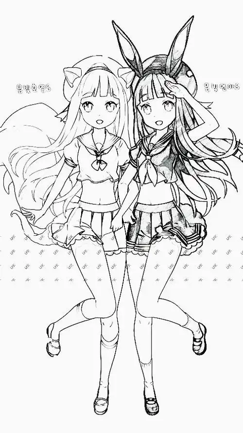 动漫大全简笔画少女 q版漫画少女简笔画q版动漫女孩简笔画画法跪坐的