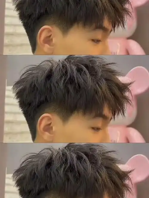 男生发型男士碎盖7cm摩根烫