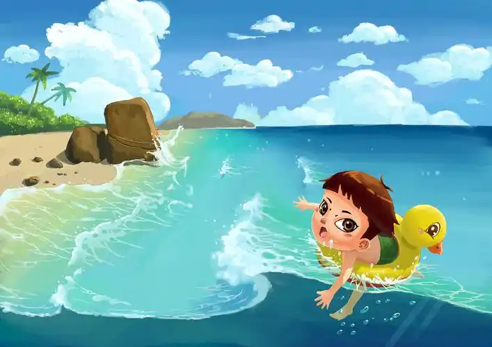 248 5 0 邵阳  |  插画师 因为不清楚水怎么画……所以一次性把海边海