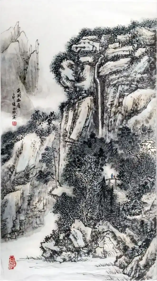山水画 中国画 - 抖音