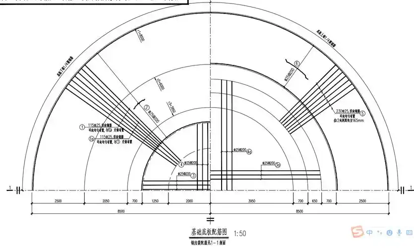 圆形筏板基础钢筋怎么布置圆形剪力墙钢筋怎么布置
