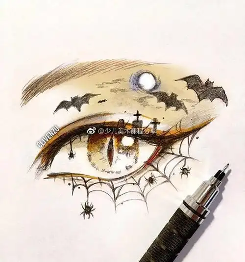 动漫人物##手绘动漫眼睛##马克笔##动漫人物素材##国庆节