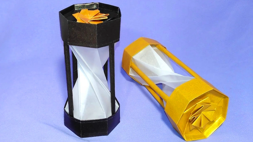 教你折纸时光沙漏,文艺浪漫的折纸沙漏,摆在桌上太漂亮了!