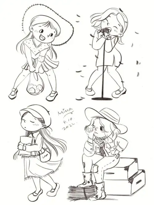 人物动态速写14附素材